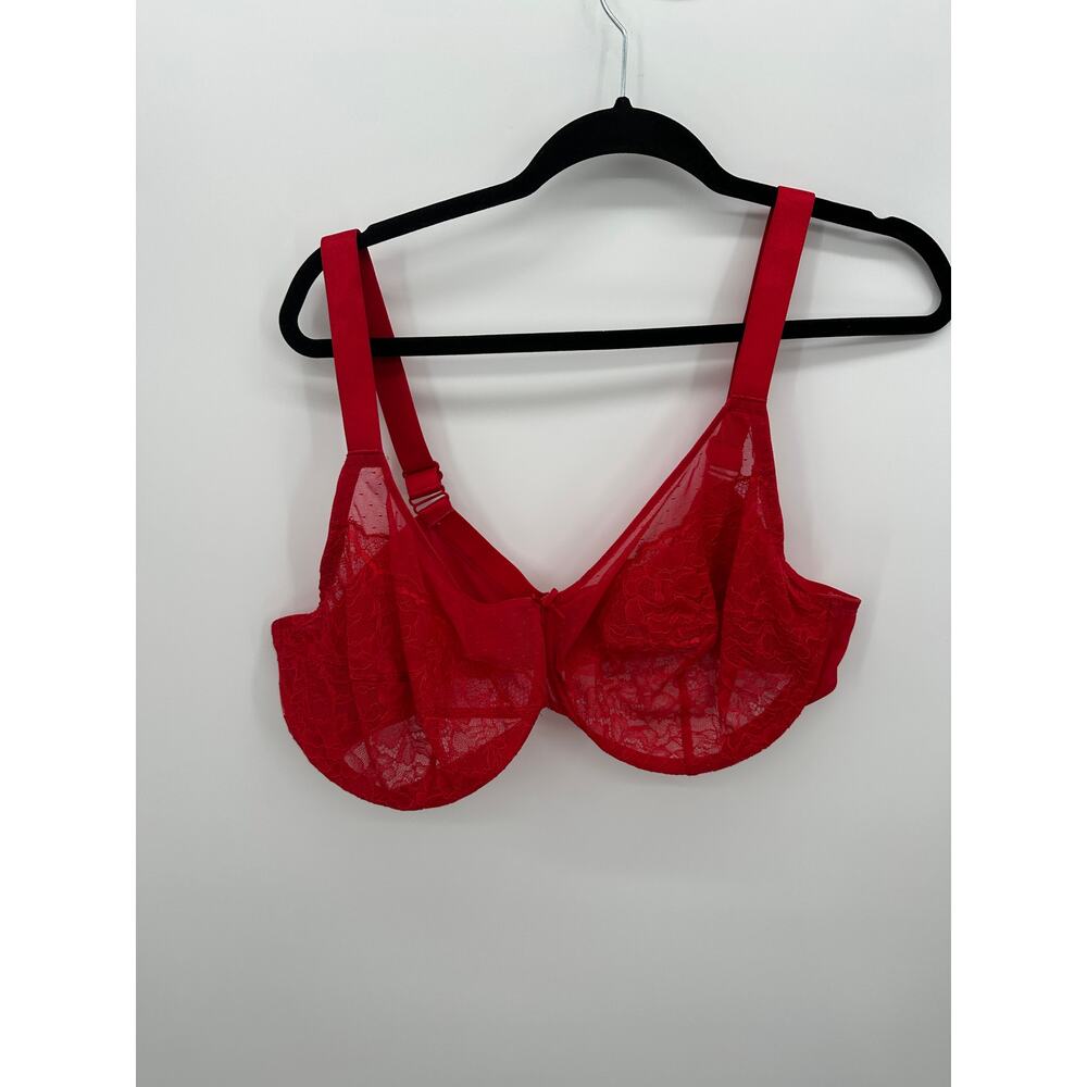 HSIA Womens Red Lace Underwire Minimizer Bra Size 42G Sexy Lingerie‎
